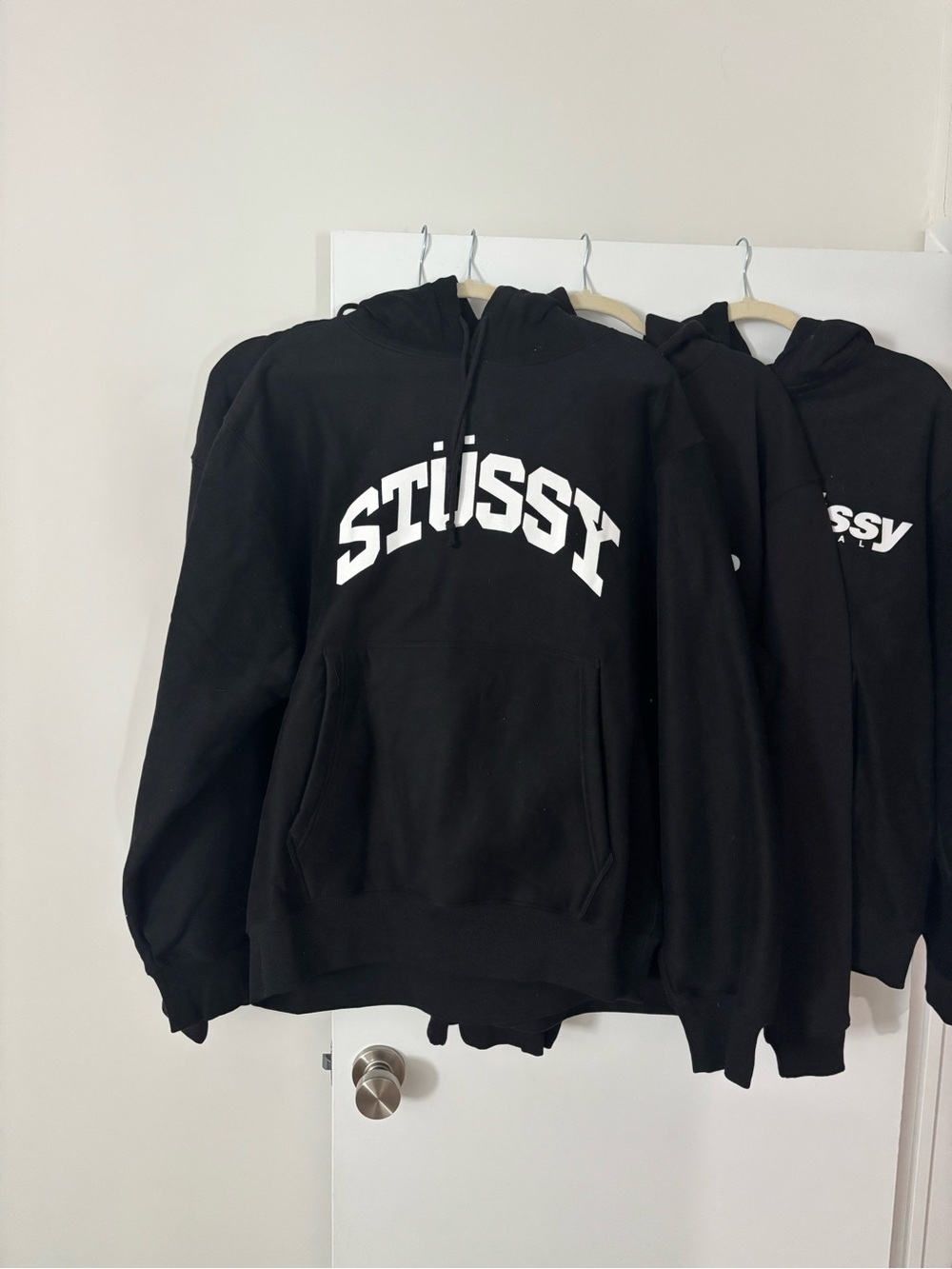 Stussy Arc Men's Black Logo Hoodie Sweater
